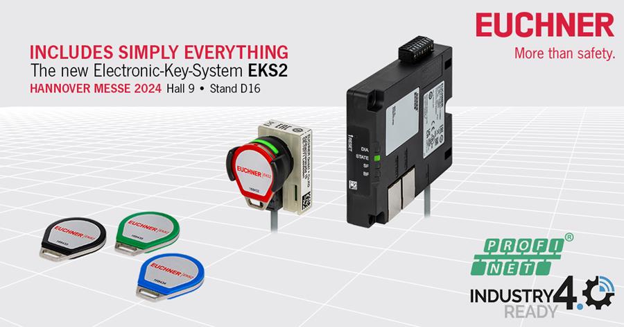 Euchner onthult Electronic-Key-System EKS2 op Hannover Messe