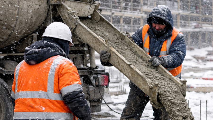 Bétonnage en période hivernale